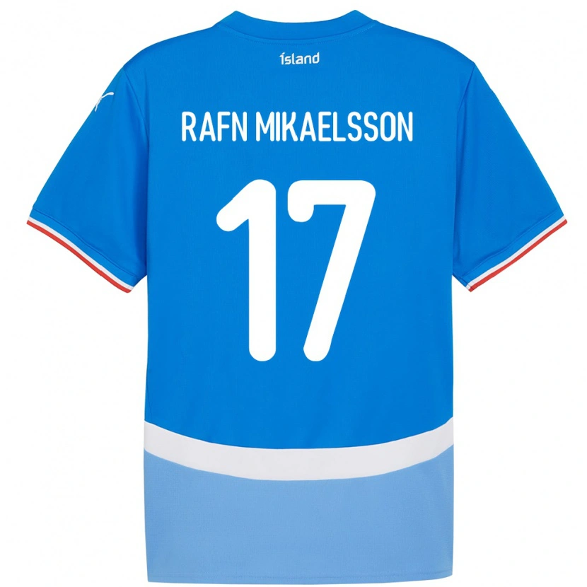 Danxen Kinder Island Hilmir Rafn Mikaelsson #17 Blau Heimtrikot Trikot 24-26 T-Shirt Schweiz