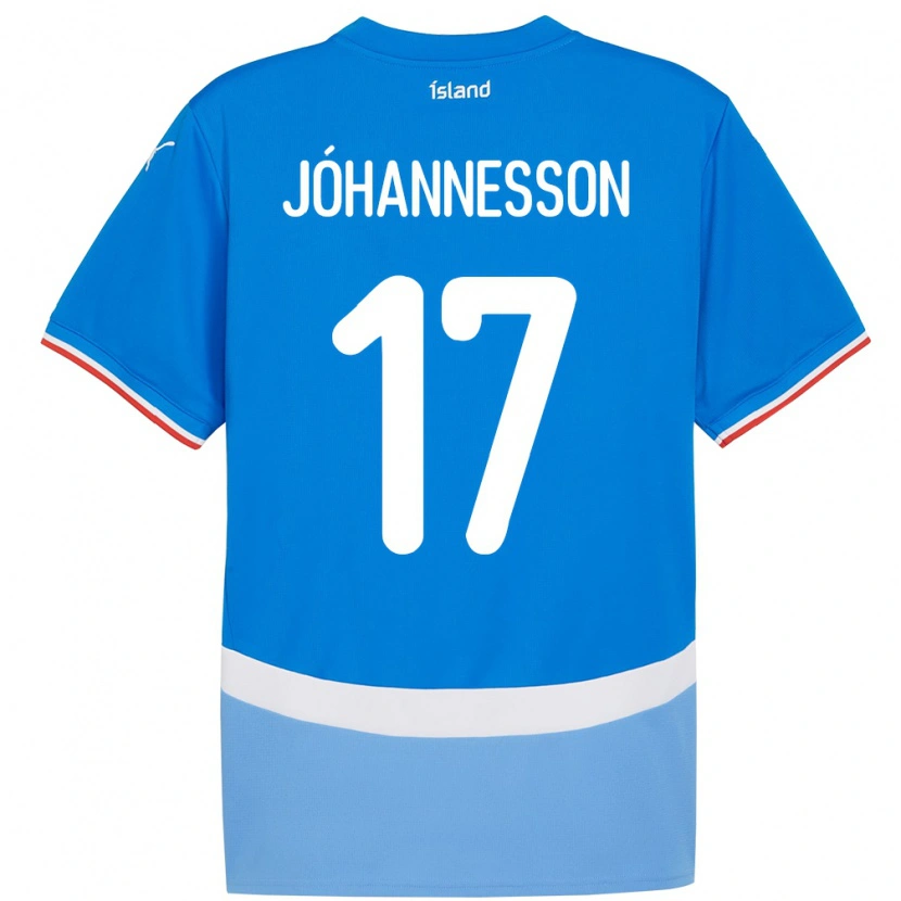 Danxen Kinder Island Daniel Jóhannesson #17 Blau Heimtrikot Trikot 24-26 T-Shirt Schweiz