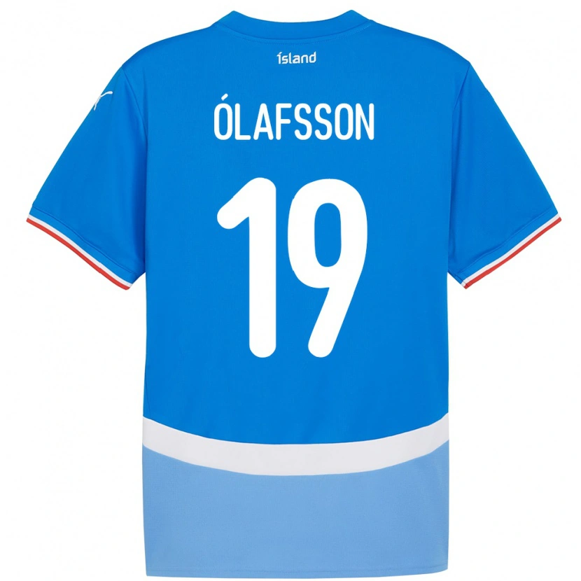 Danxen Kinder Island Sigurdur Stefán Ólafsson #19 Blau Heimtrikot Trikot 24-26 T-Shirt Schweiz