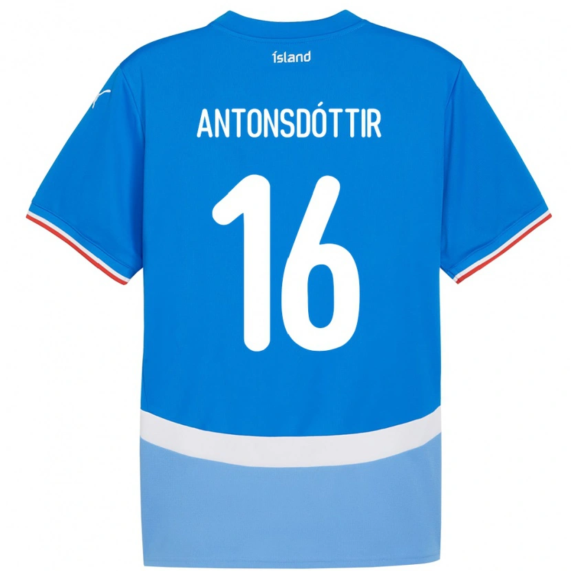Danxen Kinder Island Hildur Antonsdóttir #16 Blau Heimtrikot Trikot 24-26 T-Shirt Schweiz