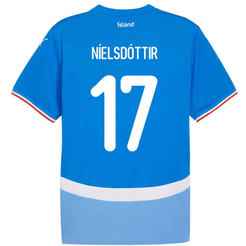 Danxen Kinder Island Bryndís Arna Níelsdóttir #17 Blau Heimtrikot Trikot 24-26 T-Shirt Schweiz