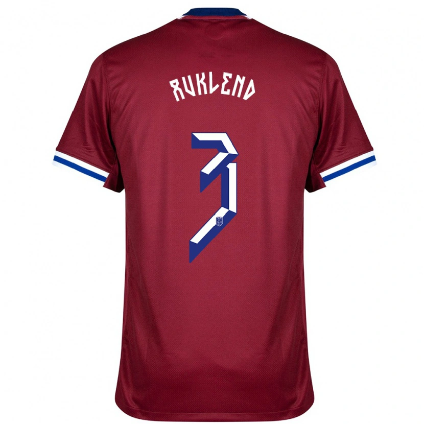 Danxen Kinder Norwegen Vetle Auklend #3 Rot Blau Weiß Heimtrikot Trikot 24-26 T-Shirt Schweiz