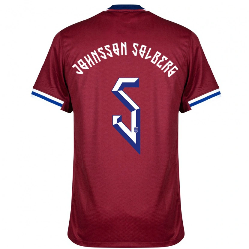 Danxen Kinder Norwegen Jesper Johnsson Solberg #5 Rot Blau Weiß Heimtrikot Trikot 24-26 T-Shirt Schweiz