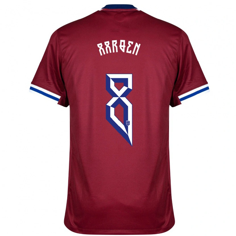 Danxen Kinder Norwegen Isak Hansen-Aarøen #8 Rot Blau Weiß Heimtrikot Trikot 24-26 T-Shirt Schweiz
