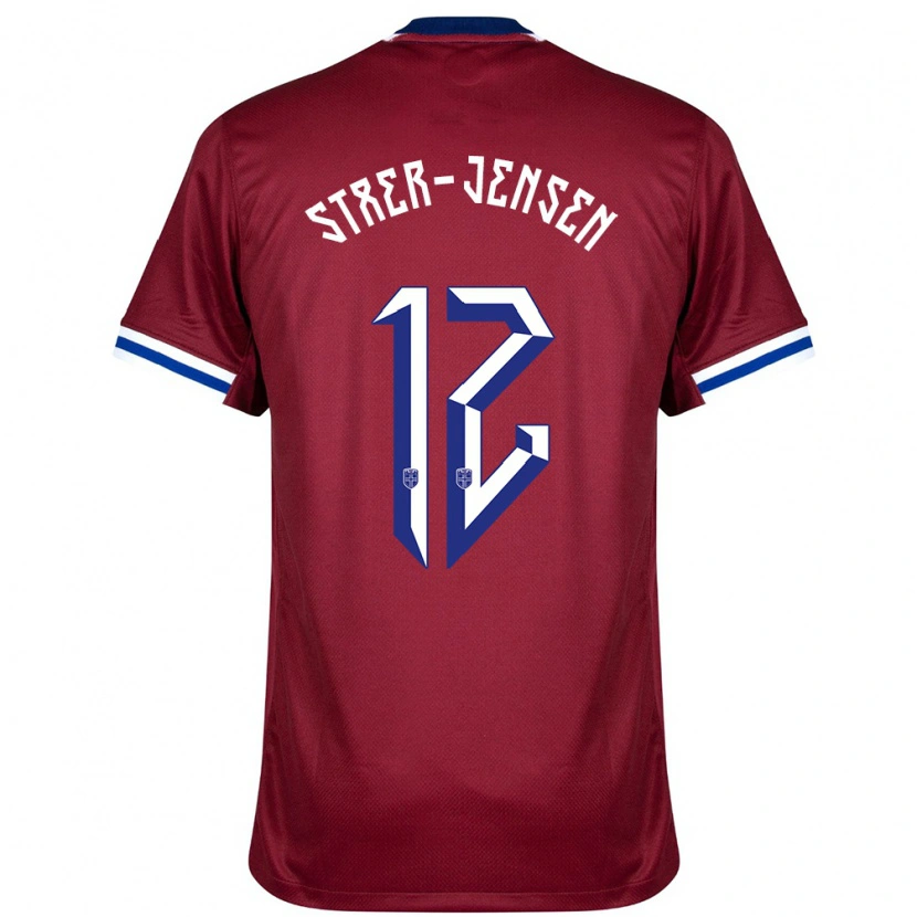 Danxen Kinder Norwegen Magnus Stær-Jensen #12 Rot Blau Weiß Heimtrikot Trikot 24-26 T-Shirt Schweiz
