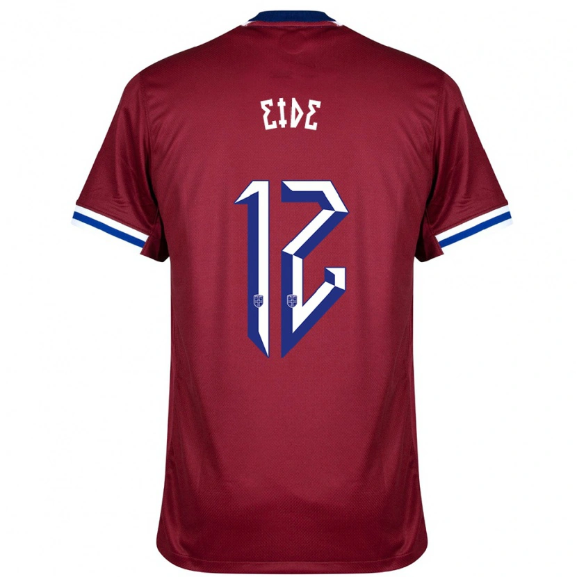 Danxen Kinder Norwegen Bernard Eide #12 Rot Blau Weiß Heimtrikot Trikot 24-26 T-Shirt Schweiz