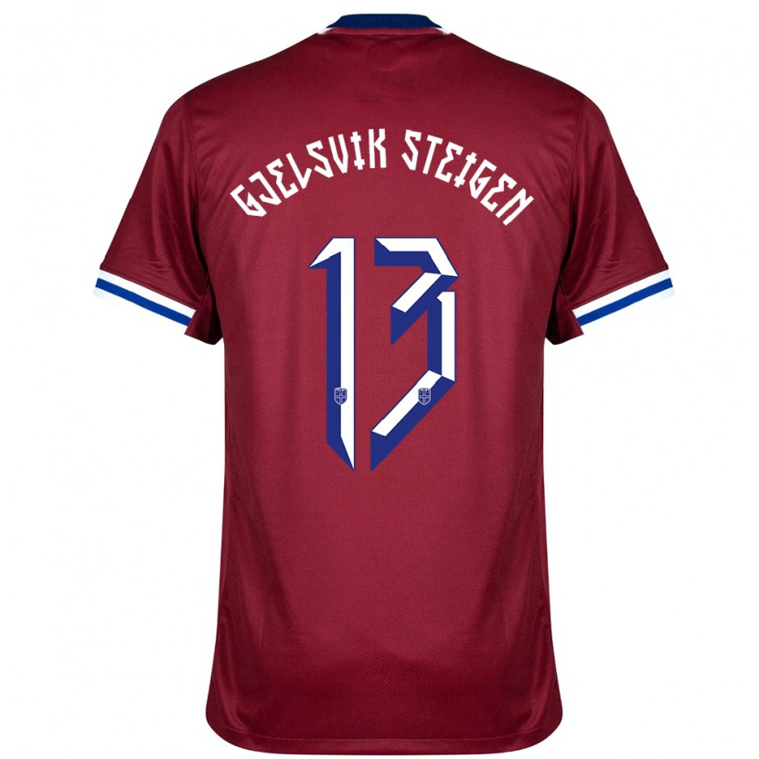 Danxen Kinder Norwegen Rasmus Gjelsvik Steigen #13 Rot Blau Weiß Heimtrikot Trikot 24-26 T-Shirt Schweiz