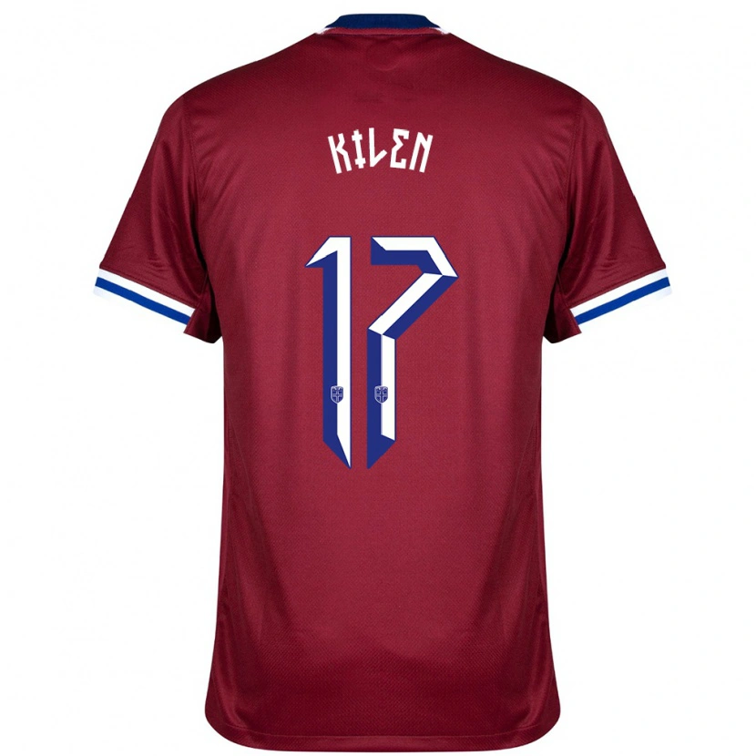 Danxen Kinder Norwegen Sander Kilen #17 Rot Blau Weiß Heimtrikot Trikot 24-26 T-Shirt Schweiz