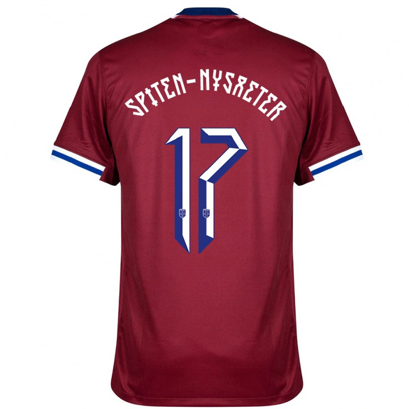 Danxen Kinder Norwegen Oskar Spiten-Nysæter #17 Rot Blau Weiß Heimtrikot Trikot 24-26 T-Shirt Schweiz