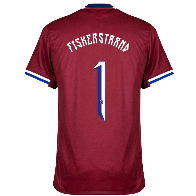 Danxen Kinder Norwegen Cecilie Fiskerstrand #1 Rot Blau Weiß Heimtrikot Trikot 24-26 T-Shirt Schweiz