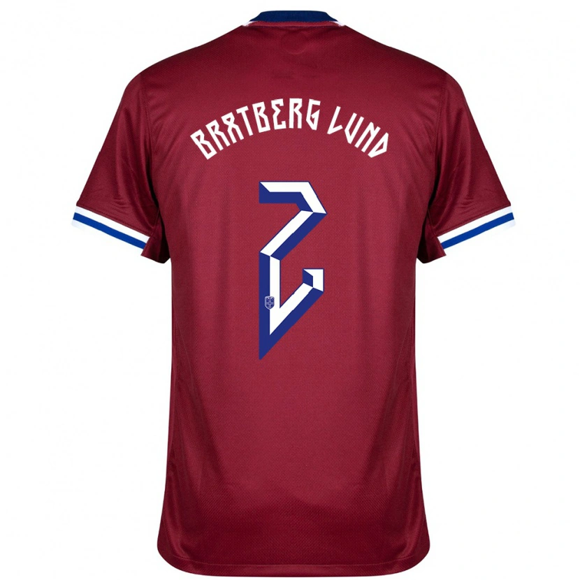 Danxen Kinder Norwegen Marit Bratberg Lund #2 Rot Blau Weiß Heimtrikot Trikot 24-26 T-Shirt Schweiz