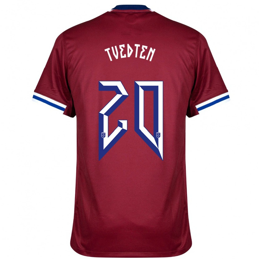 Danxen Kinder Norwegen Olaug Tvedten #20 Rot Blau Weiß Heimtrikot Trikot 24-26 T-Shirt Schweiz