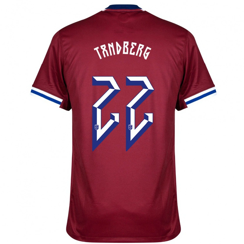 Danxen Kinder Norwegen Cathinka Tandberg #22 Rot Blau Weiß Heimtrikot Trikot 24-26 T-Shirt Schweiz