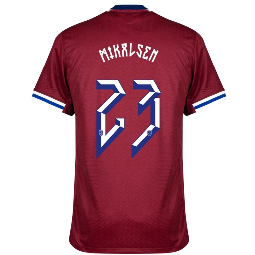 Danxen Kinder Norwegen Aurora Mikalsen #23 Rot Blau Weiß Heimtrikot Trikot 24-26 T-Shirt Schweiz
