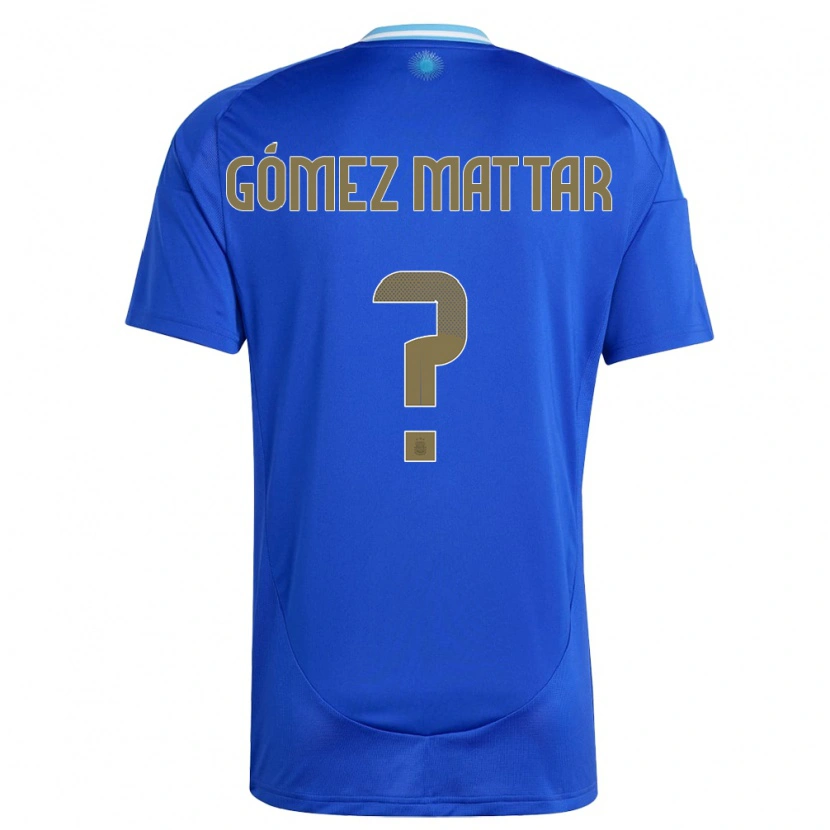 Danxen Kinder Argentinien Jerónimo Gómez Mattar #0 Blau Auswärtstrikot Trikot 24-26 T-Shirt Schweiz