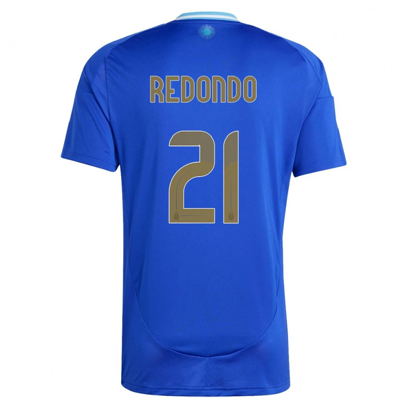 Danxen Kinder Argentinien Federico Redondo #21 Blau Auswärtstrikot Trikot 24-26 T-Shirt Schweiz