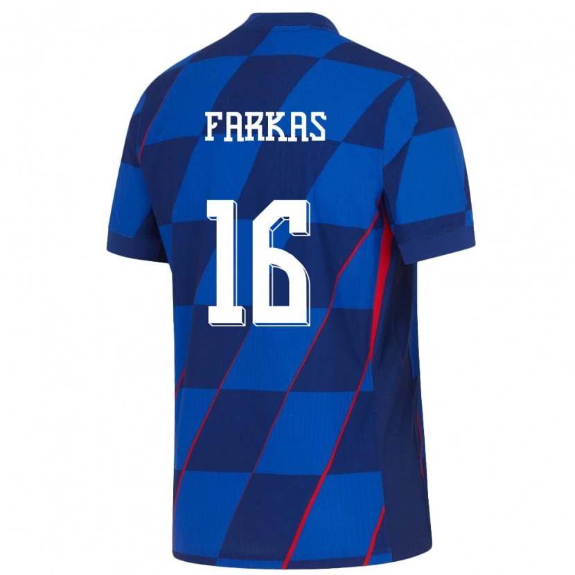 Danxen Kinder Kroatien Niko Farkas #16 Blau Auswärtstrikot Trikot 24-26 T-Shirt Schweiz