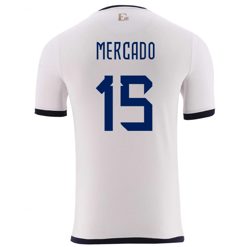 Danxen Kinder Ecuador John Mercado #15 Weiß Auswärtstrikot Trikot 24-26 T-Shirt Schweiz