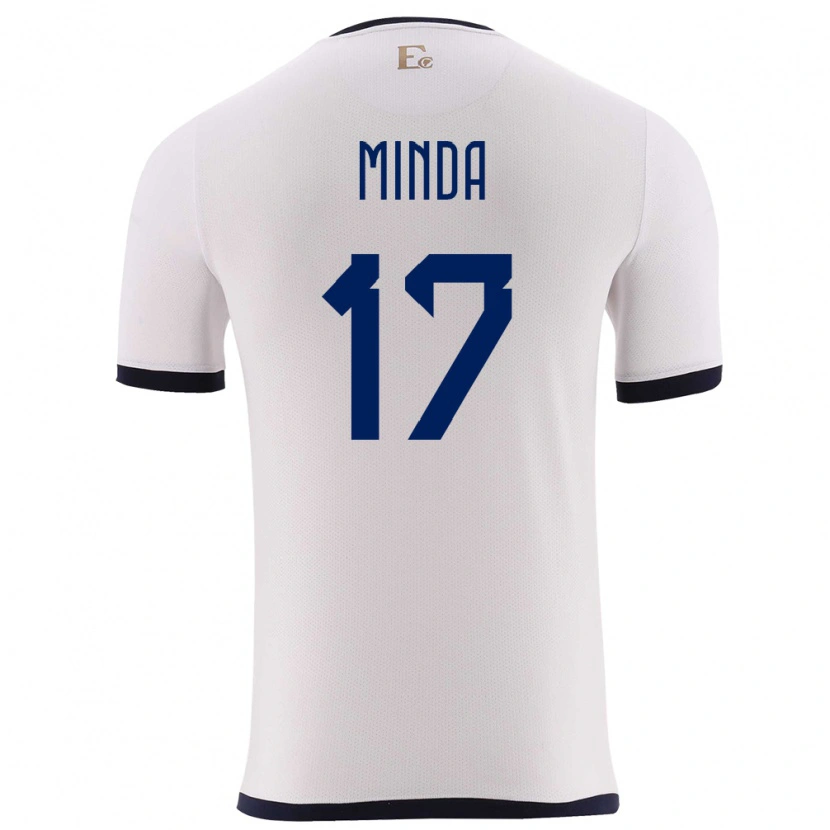Danxen Kinder Ecuador Alan Minda #17 Weiß Auswärtstrikot Trikot 24-26 T-Shirt Schweiz