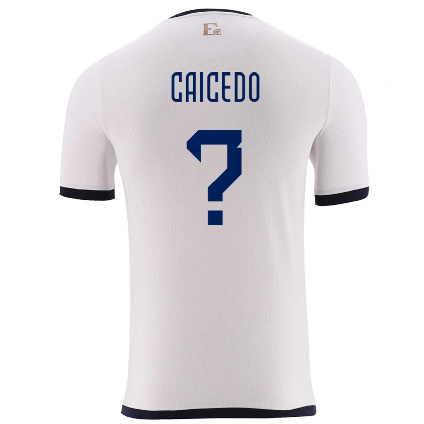 Danxen Kinder Ecuador Elian Caicedo #0 Weiß Auswärtstrikot Trikot 24-26 T-Shirt Schweiz