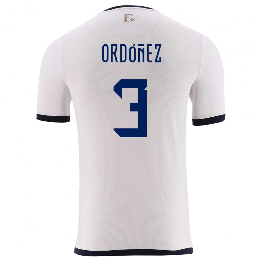 Danxen Kinder Ecuador Deinner Ordóñez #3 Weiß Auswärtstrikot Trikot 24-26 T-Shirt Schweiz
