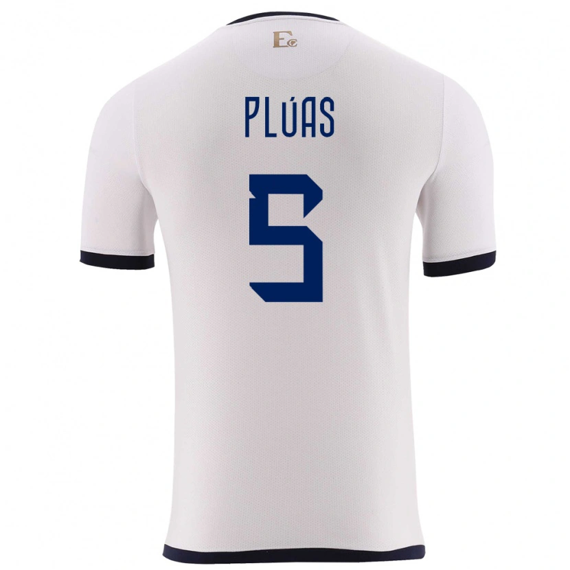 Danxen Kinder Ecuador Erick Plúas #5 Weiß Auswärtstrikot Trikot 24-26 T-Shirt Schweiz
