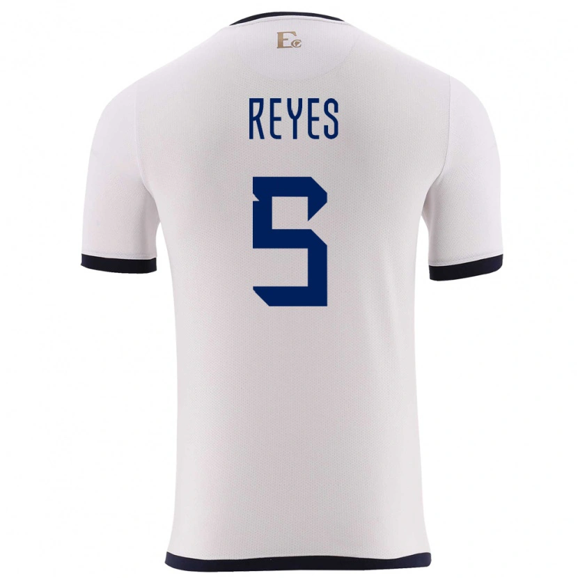 Danxen Kinder Ecuador Jairo Reyes #5 Weiß Auswärtstrikot Trikot 24-26 T-Shirt Schweiz