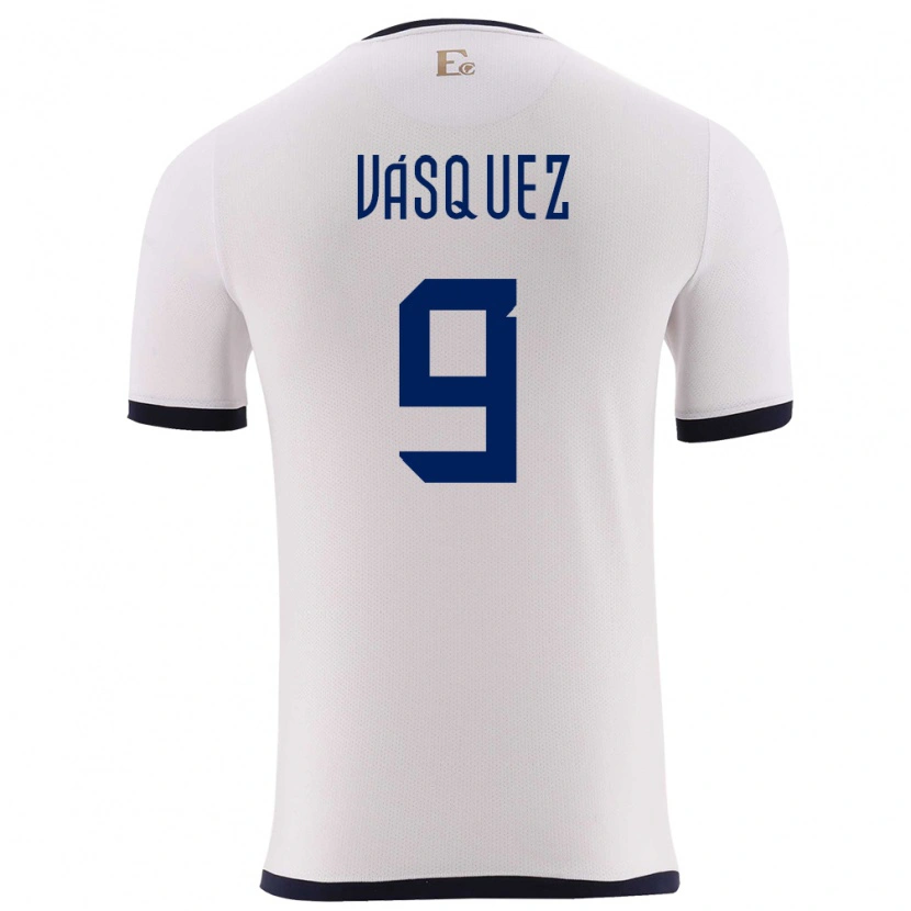 Danxen Kinder Ecuador Yandri Vásquez #9 Weiß Auswärtstrikot Trikot 24-26 T-Shirt Schweiz