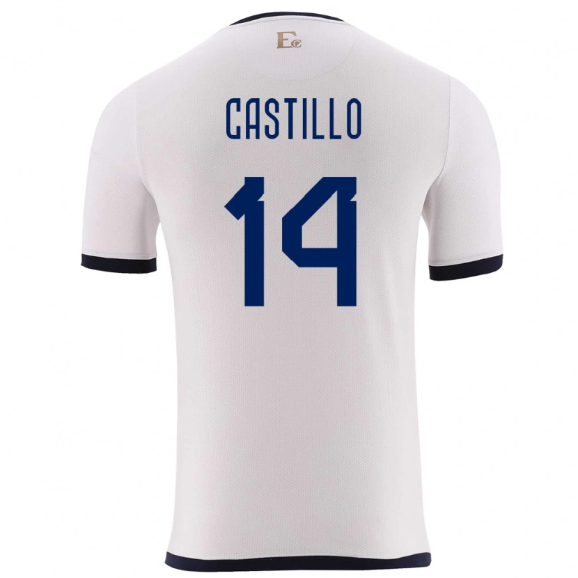 Danxen Kinder Ecuador Darío Castillo #14 Weiß Auswärtstrikot Trikot 24-26 T-Shirt Schweiz