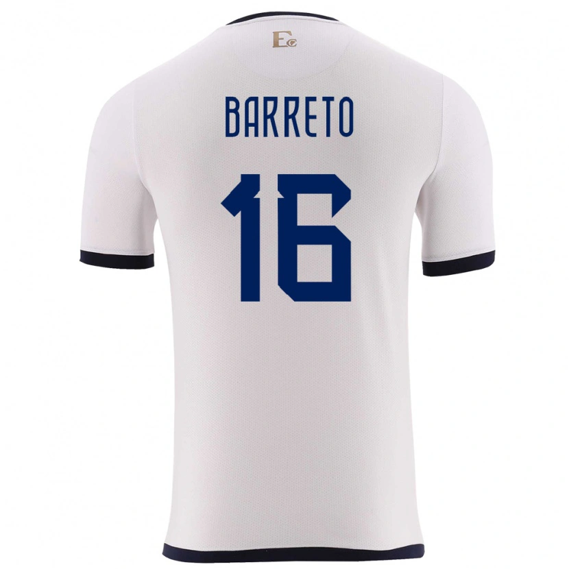 Danxen Kinder Ecuador Andry Barreto #16 Weiß Auswärtstrikot Trikot 24-26 T-Shirt Schweiz