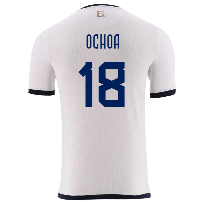 Danxen Kinder Ecuador Youri Ochoa #18 Weiß Auswärtstrikot Trikot 24-26 T-Shirt Schweiz