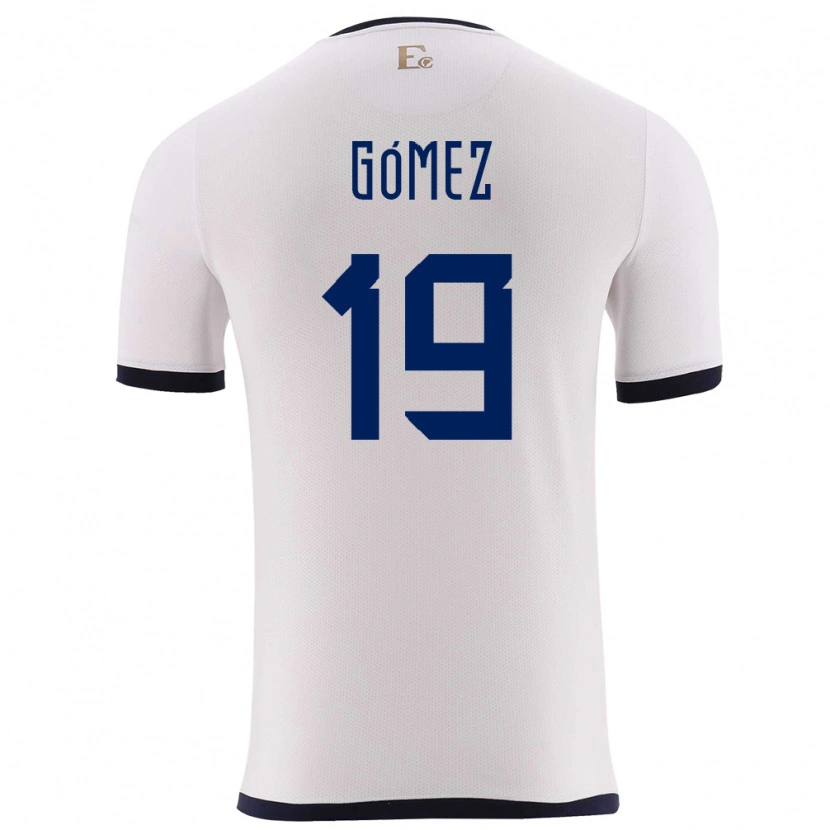 Danxen Kinder Ecuador Aníbal Gómez #19 Weiß Auswärtstrikot Trikot 24-26 T-Shirt Schweiz