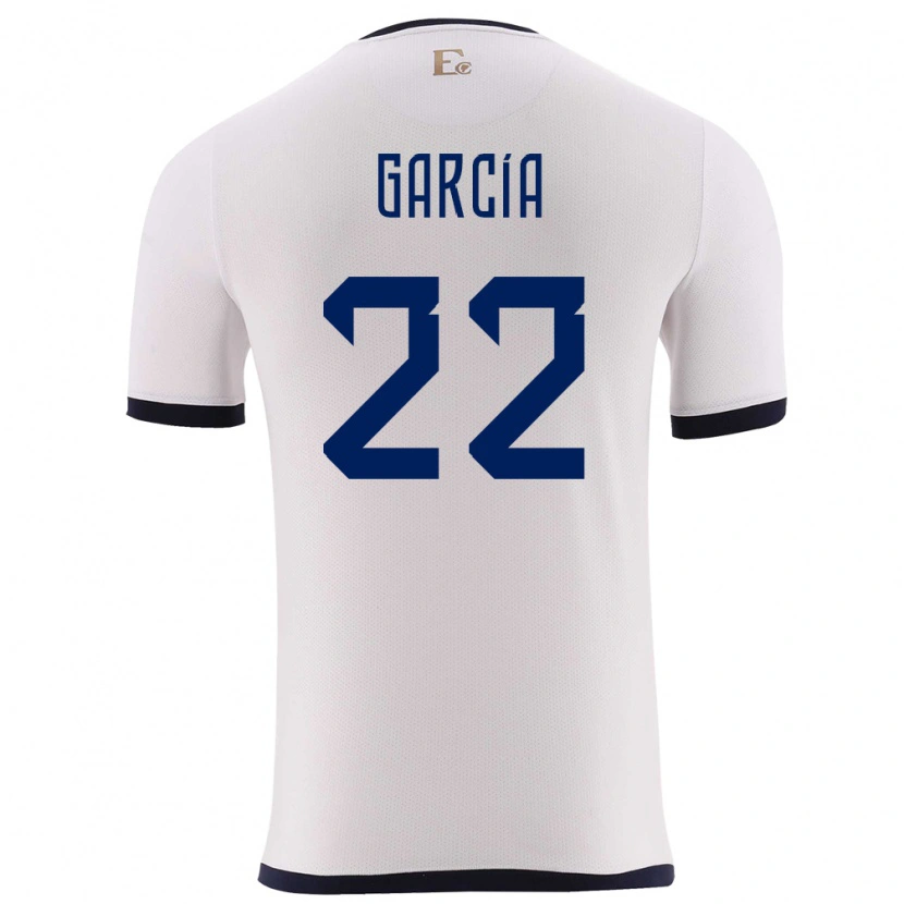 Danxen Kinder Ecuador Jostin García #22 Weiß Auswärtstrikot Trikot 24-26 T-Shirt Schweiz