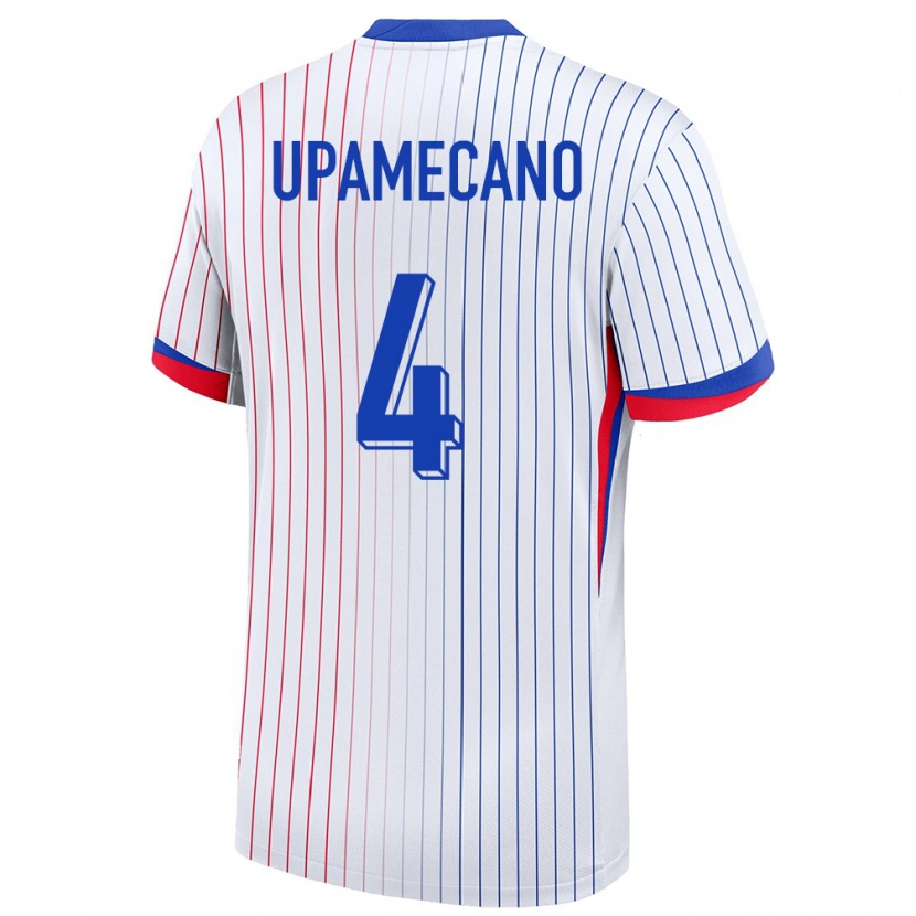 Danxen Kinder Frankreich Dayot Upamecano #4 Weiß Auswärtstrikot Trikot 24-26 T-Shirt Schweiz