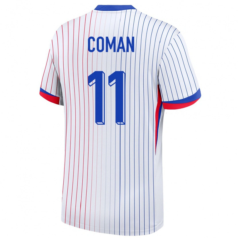 Danxen Kinder Frankreich Kingsley Coman #11 Weiß Auswärtstrikot Trikot 24-26 T-Shirt Schweiz