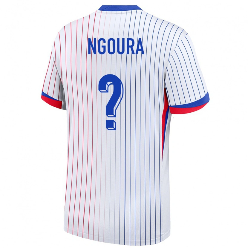Danxen Kinder Frankreich Steve Ngoura #0 Weiß Auswärtstrikot Trikot 24-26 T-Shirt Schweiz