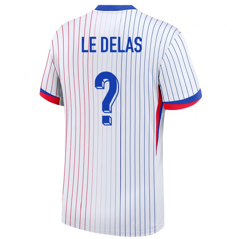 Danxen Kinder Frankreich Mattéo Le Delas #0 Weiß Auswärtstrikot Trikot 24-26 T-Shirt Schweiz
