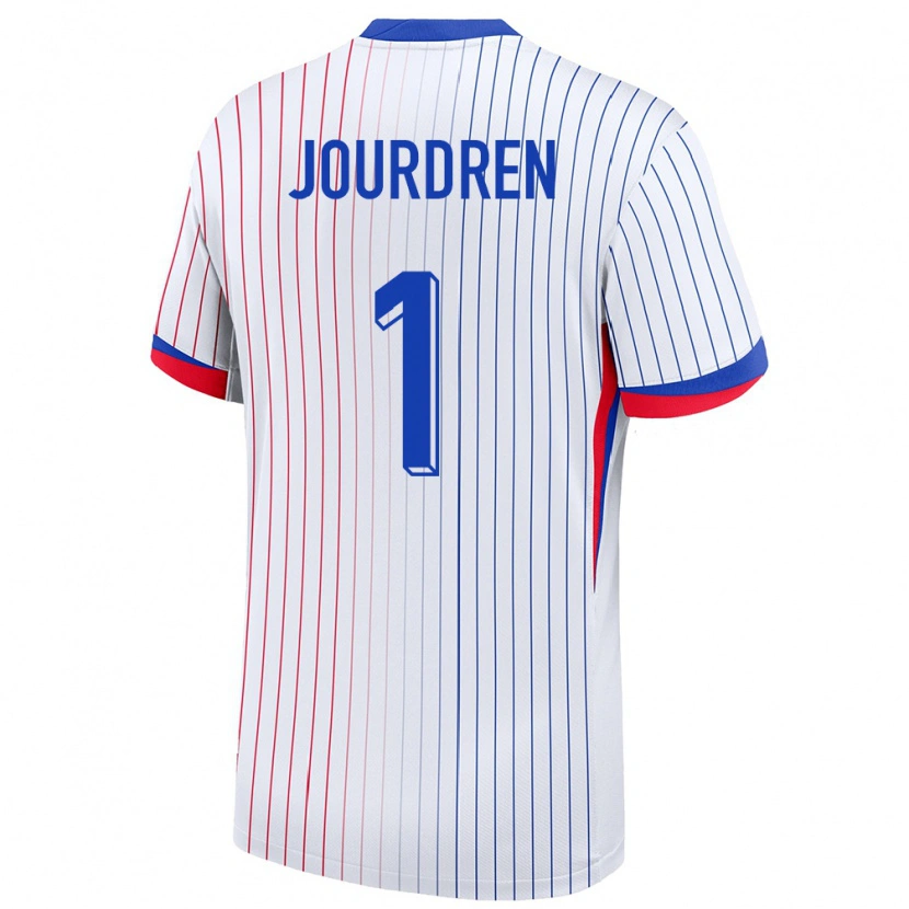 Danxen Kinder Frankreich Ilan Jourdren #1 Weiß Auswärtstrikot Trikot 24-26 T-Shirt Schweiz