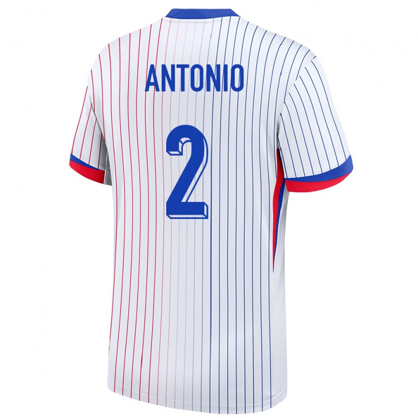 Danxen Kinder Frankreich Kyllian Antonio #2 Weiß Auswärtstrikot Trikot 24-26 T-Shirt Schweiz