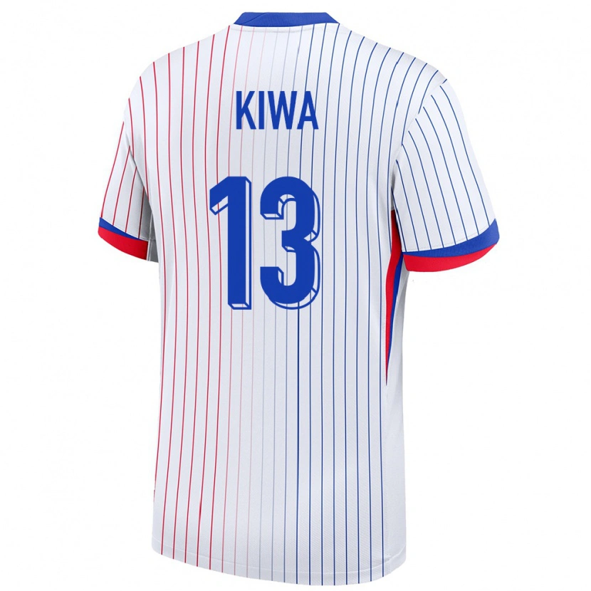 Danxen Kinder Frankreich Bradel Kiwa #13 Weiß Auswärtstrikot Trikot 24-26 T-Shirt Schweiz
