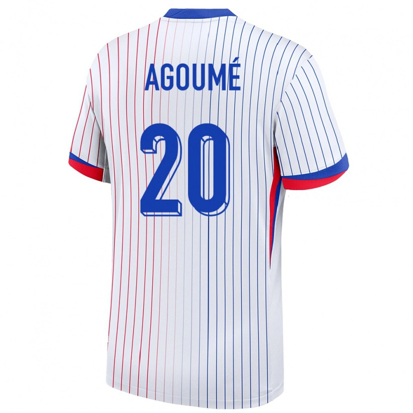 Danxen Kinder Frankreich Lucien Agoumé #20 Weiß Auswärtstrikot Trikot 24-26 T-Shirt Schweiz