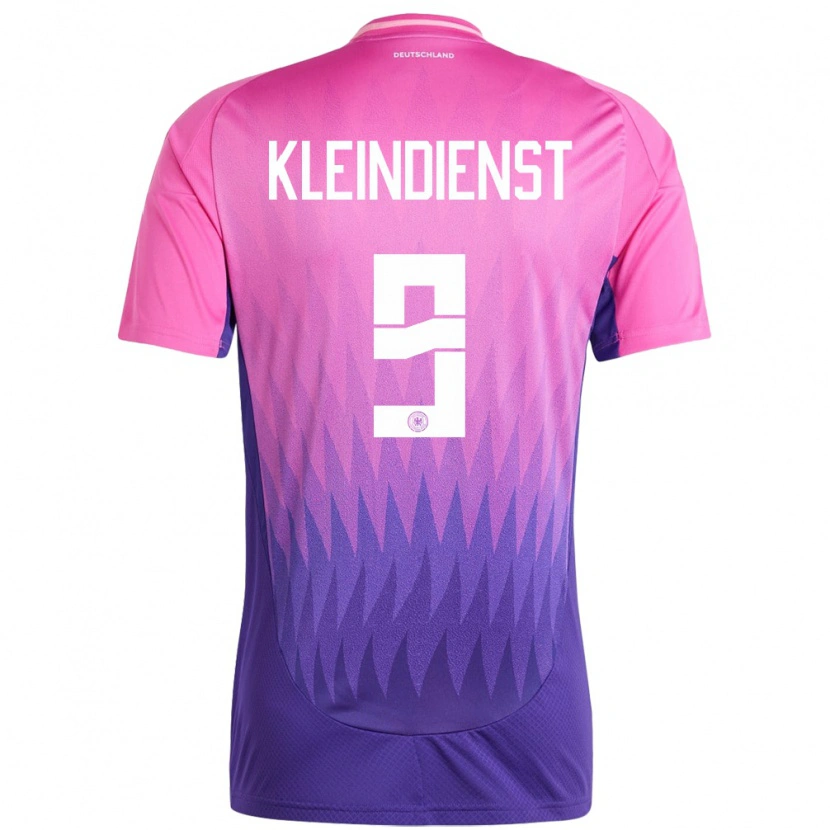 Danxen Kinder Deutschland Tim Kleindienst #9 Pink Lila Auswärtstrikot Trikot 24-26 T-Shirt Schweiz