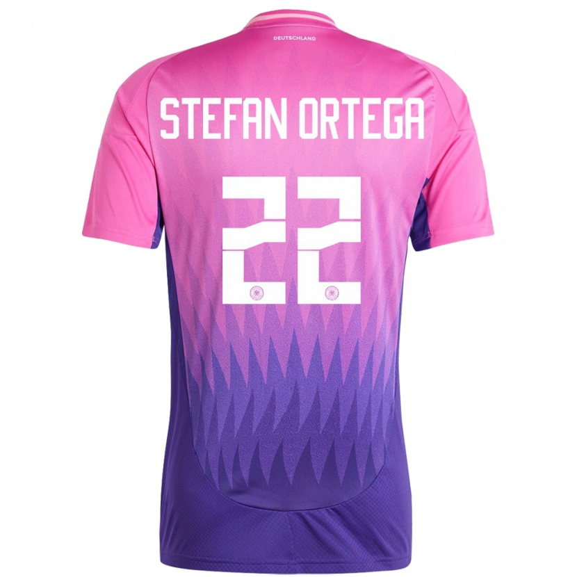 Danxen Kinder Deutschland Stefan Ortega #22 Pink Lila Auswärtstrikot Trikot 24-26 T-Shirt Schweiz
