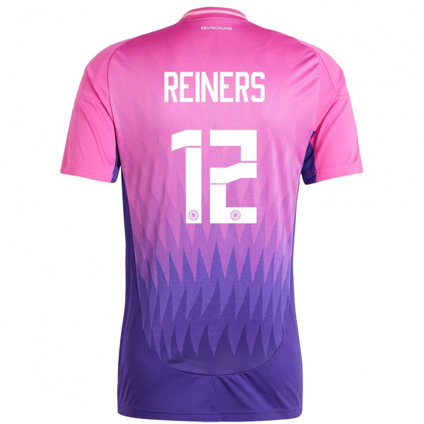 Danxen Kinder Deutschland Leonard Reiners #12 Pink Lila Auswärtstrikot Trikot 24-26 T-Shirt Schweiz