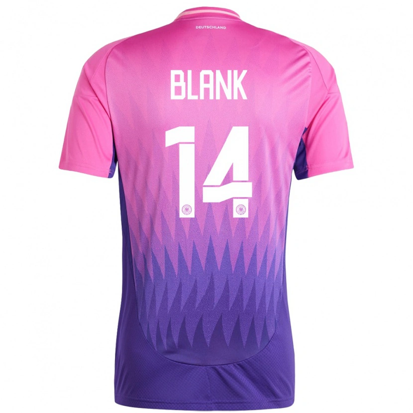 Danxen Kinder Deutschland Hendry Blank #14 Pink Lila Auswärtstrikot Trikot 24-26 T-Shirt Schweiz