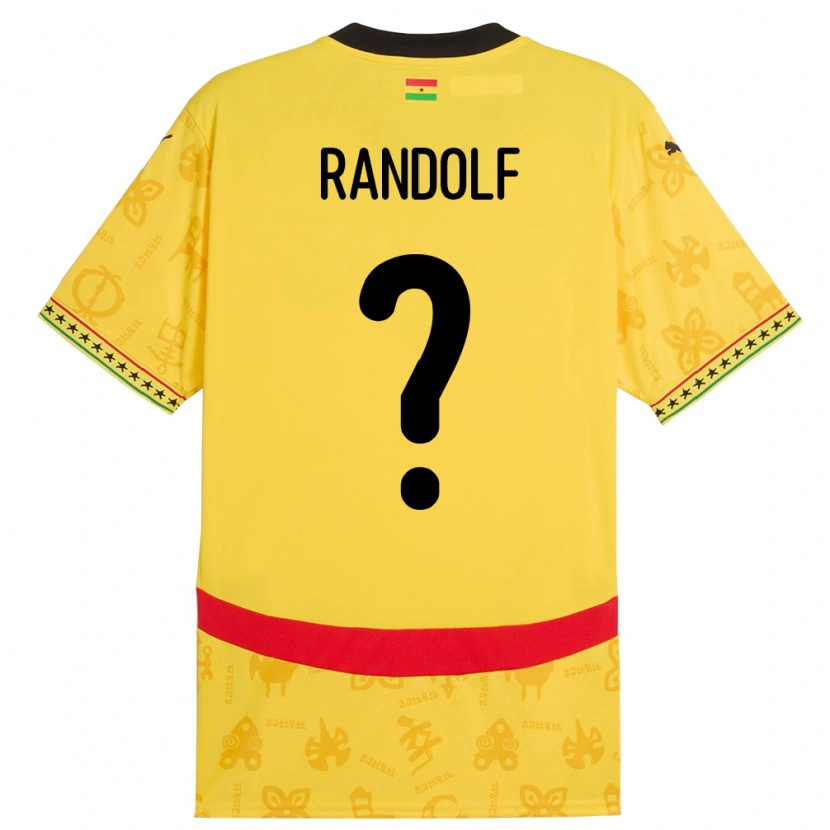 Danxen Kinder Ghana Augustine Randolf #0 Gelb Auswärtstrikot Trikot 24-26 T-Shirt Schweiz