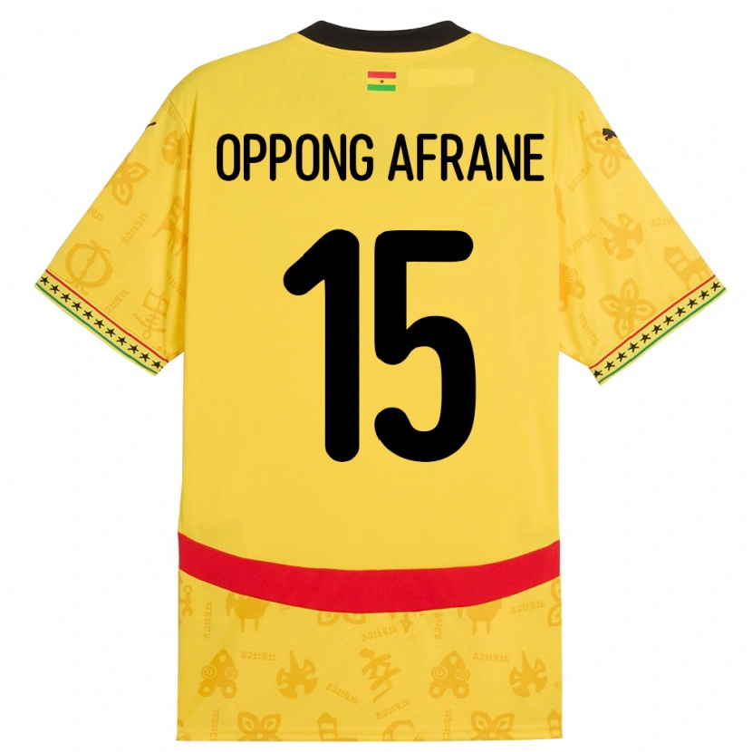 Danxen Kinder Ghana David Oppong Afrane #15 Gelb Auswärtstrikot Trikot 24-26 T-Shirt Schweiz