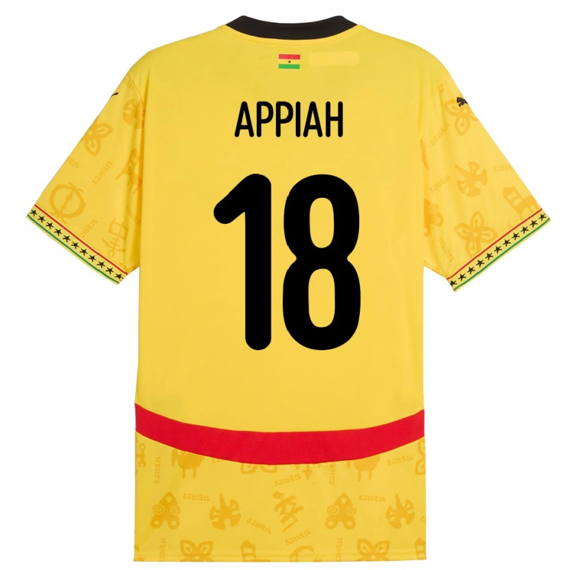 Danxen Kinder Ghana Veronica Appiah #18 Gelb Auswärtstrikot Trikot 24-26 T-Shirt Schweiz