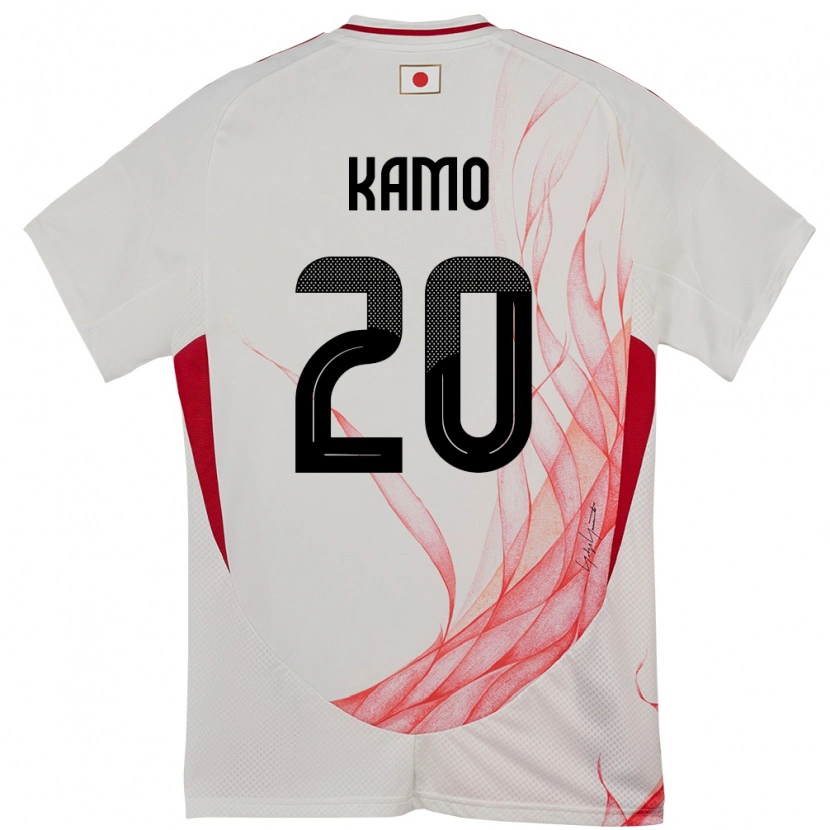 Danxen Kinder Japan Yuito Kamo #20 Weiß Auswärtstrikot Trikot 24-26 T-Shirt Schweiz