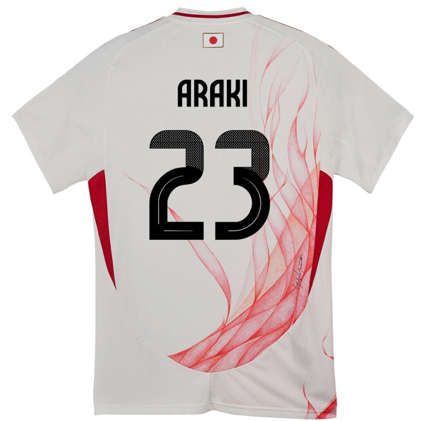 Danxen Kinder Japan Rui Araki #23 Weiß Auswärtstrikot Trikot 24-26 T-Shirt Schweiz
